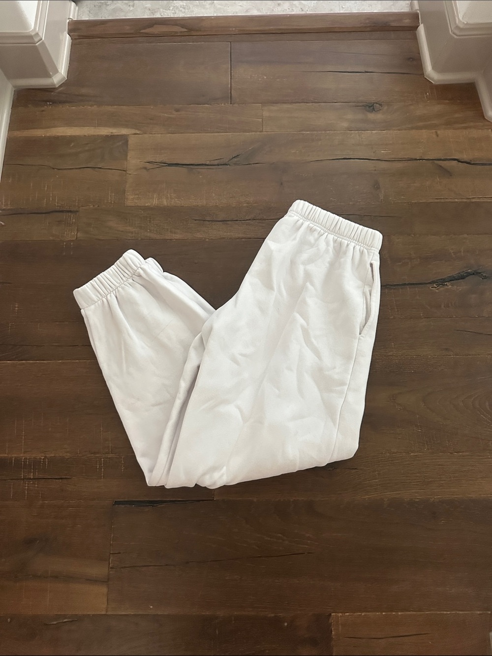 Women's White Fleece Edikted Sweatpants - Everyday Comfort